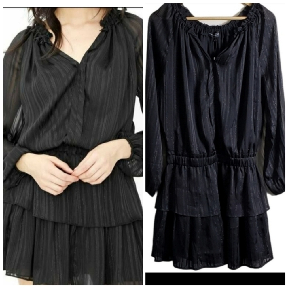 Generation Love Sydney Stripe Blouson Black Dress - Picture 5 of 11
